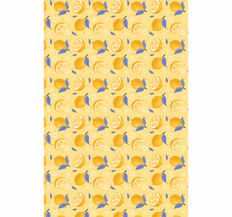 Papel pintado cocina diseño de limones - TenVinilo