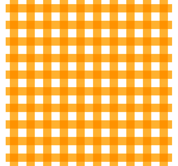 Papel pintado cocina motivo a cuadros naranjas - TenVinilo
