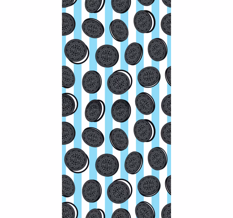 Papel pintado cocina patrón rayas oreo - TenVinilo