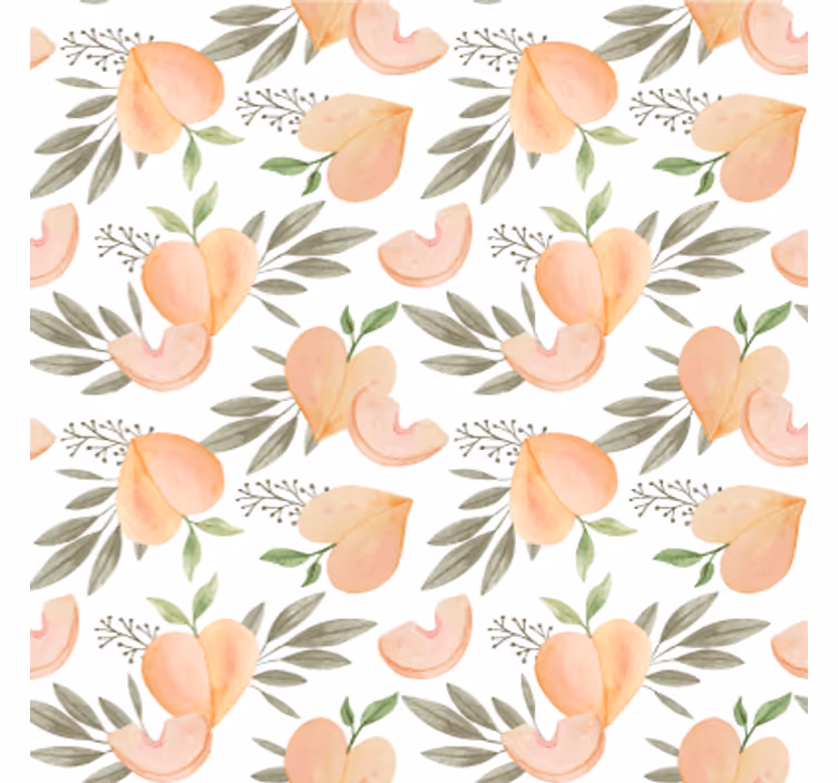 Papel pintado cocina arreglo floral durazno - TenVinilo