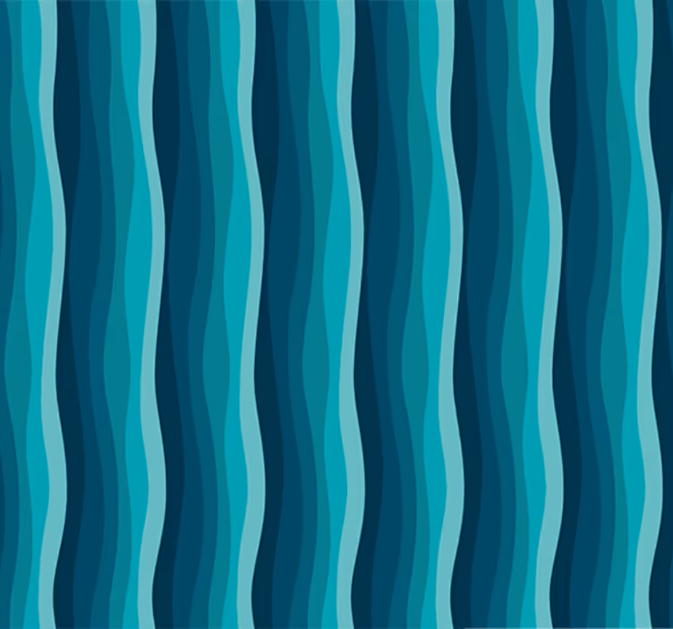 Papel pintado salón olas azules serenas - TenVinilo