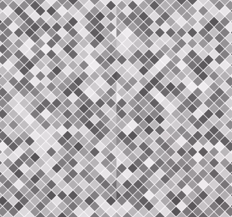 Papel pintado baño mosaico gris - TenVinilo