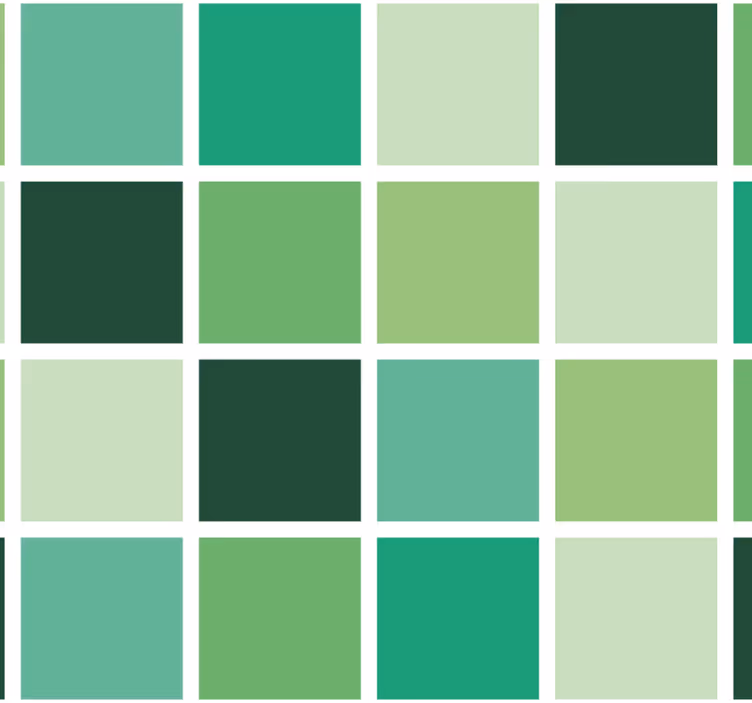 Papel pintado baño bloques de color verde - TenVinilo