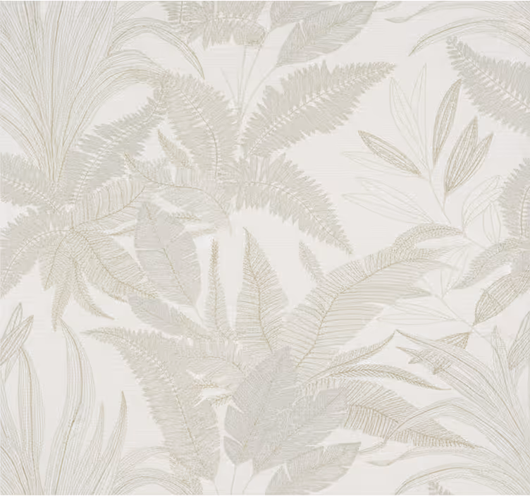 Papel pintado dormitorio matrimonio mural botánico beige - TenVinilo