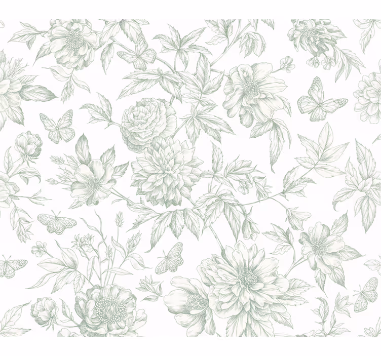Papel pintado dormitorio matrimonio flores en flor - TenVinilo