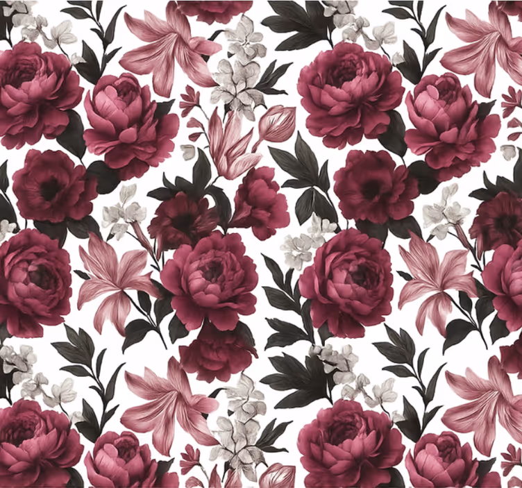 Papel pintado salón floral holandés oscuro - TenVinilo