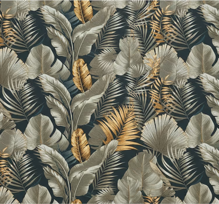 Papel pintado salón patrones botánicos y florales - TenVinilo