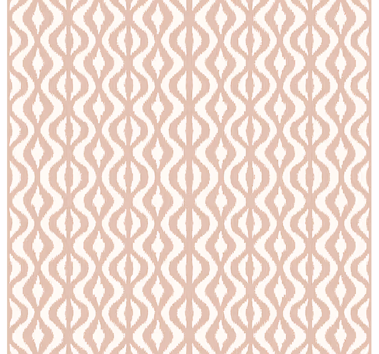 Papel pintado dormitorio matrimonio ikat geométrico rosa polvo - TenVinilo