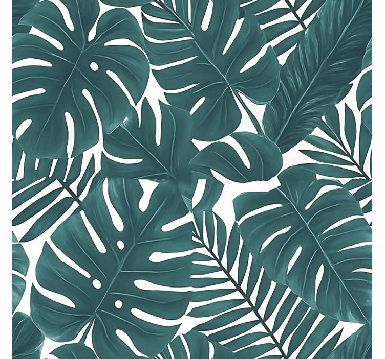 Papel pintado salón hojas de palma tropicales - TenVinilo