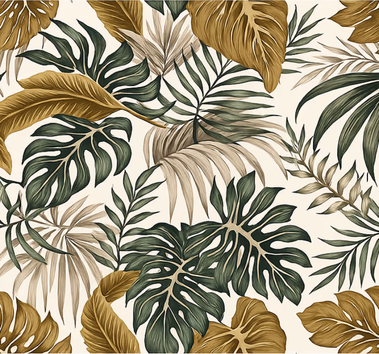 Papel pintado salón papel pintado floral neutro - TenVinilo