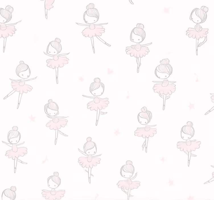Papel pintado salón bailarina adorable - TenVinilo