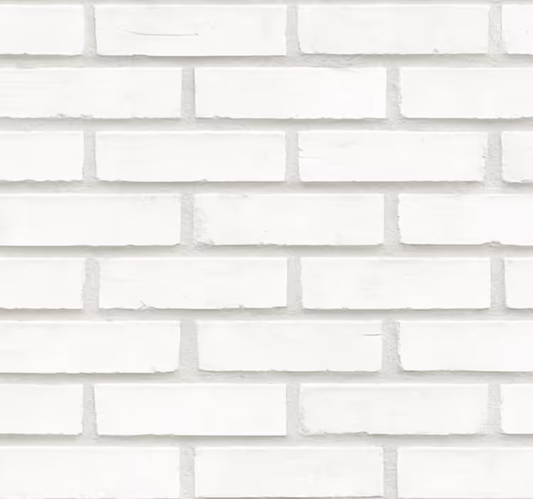Papel pintado salón diseño de ladrillo blanco - TenVinilo