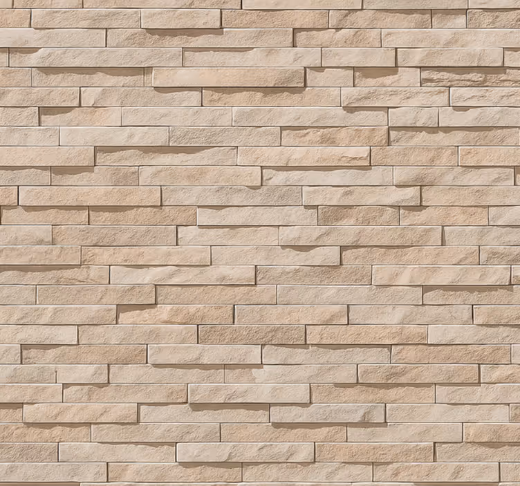 Papel pintado salón patrón de piedra beige 3d - TenVinilo