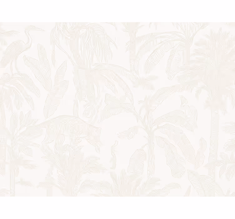 Papel pintado dormitorio matrimonio selva beige claro - TenVinilo