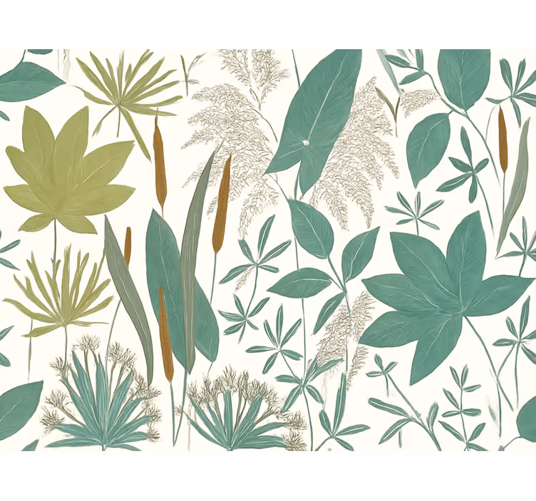 Papel pintado salón selva tropical - TenVinilo