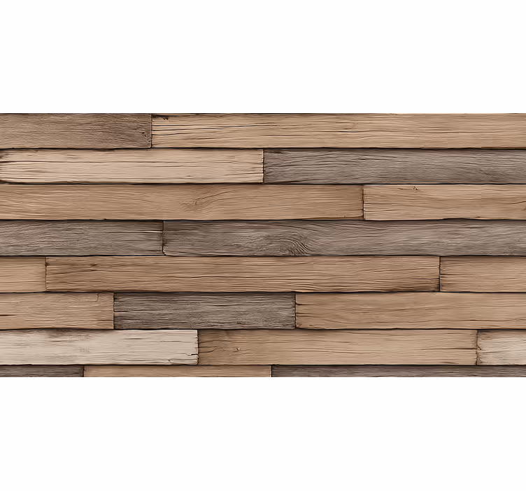 Papel pintado salón madera rústica 3d - TenVinilo