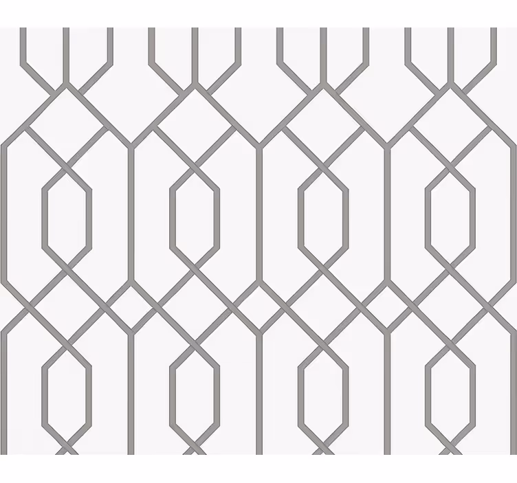 Papel pintado salón geométrico gris - TenVinilo