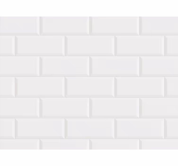 Papel pintado baño patrón de azulejos blancos - TenVinilo