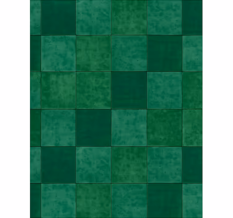 Papel pintado cocina efecto azulejo esmeralda - TenVinilo