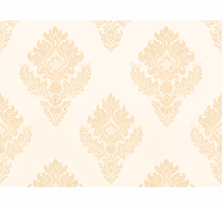 Papel pintado dormitorio matrimonio damasco beige clásico - TenVinilo