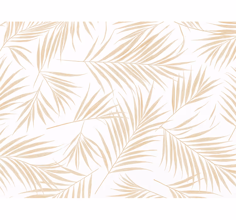 Papel pintado hojas dibujo de palmera clara - TenVinilo