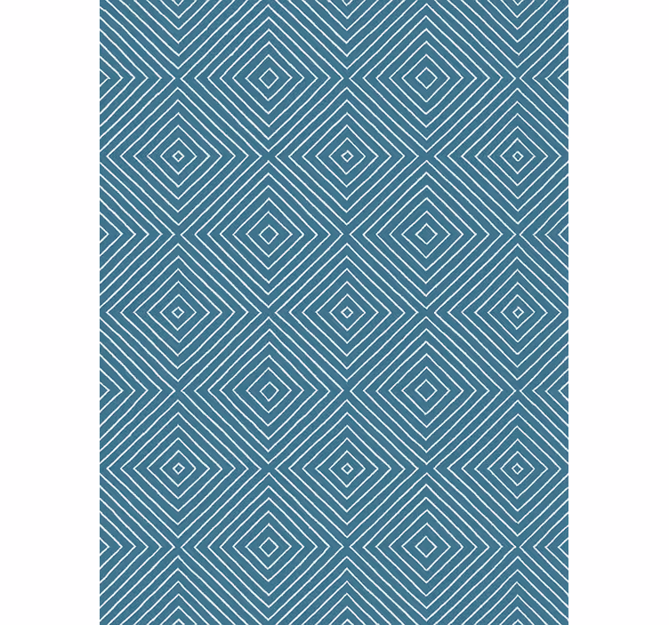 Papel pintado nórdico línea de diamante azul - TenVinilo