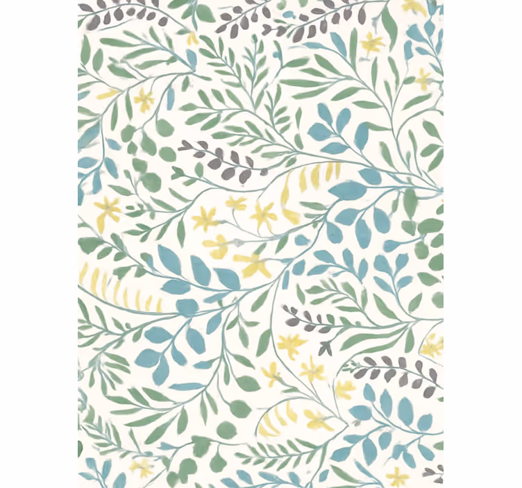 Papel pintado hojas tallos de pradera salvaje - TenVinilo