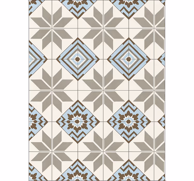 Papel pintado azulejos estrellas azules - TenVinilo