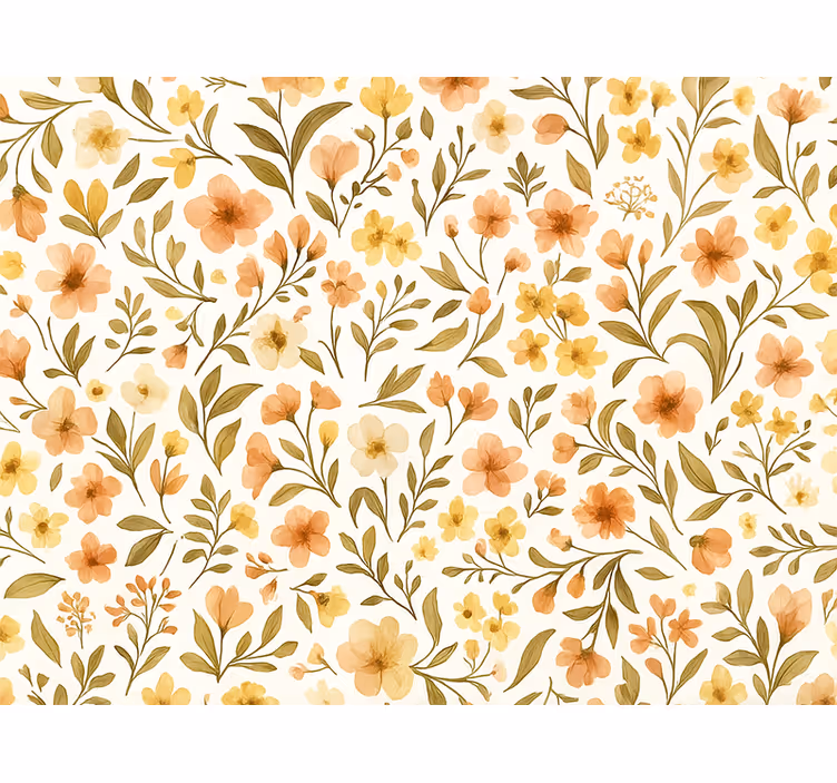 Papel pintado dormitorio matrimonio flores vintage - TenVinilo