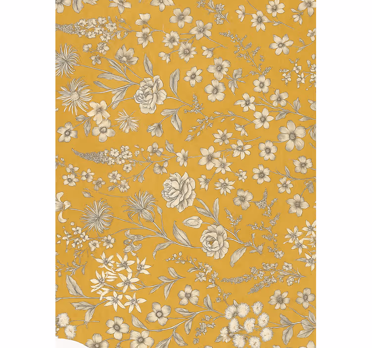 Papel pintado dormitorio matrimonio patrón floral vintage - TenVinilo