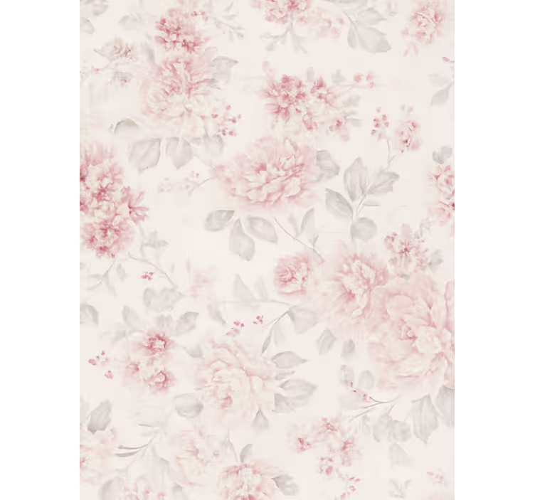 Papel pintado dormitorio matrimonio diseño floral rosa vintage - TenVinilo