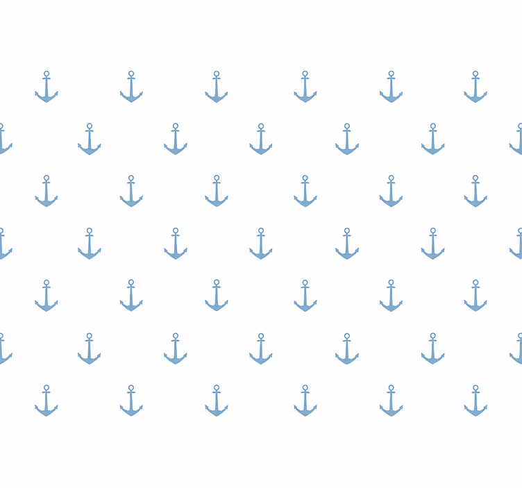 Papel pintado infantil diseño ancla azul - TenVinilo