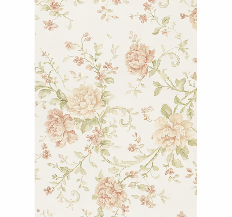 Papel pintado dormitorio matrimonio diseño floral rosa - TenVinilo