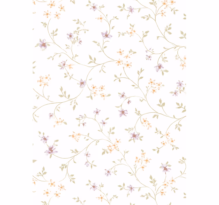 Papel pintado infantil diseño floral sencillo - TenVinilo