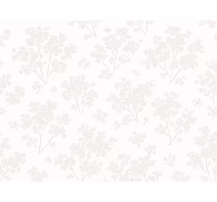 Papel pintado dormitorio matrimonio flores blancas sencillas - TenVinilo