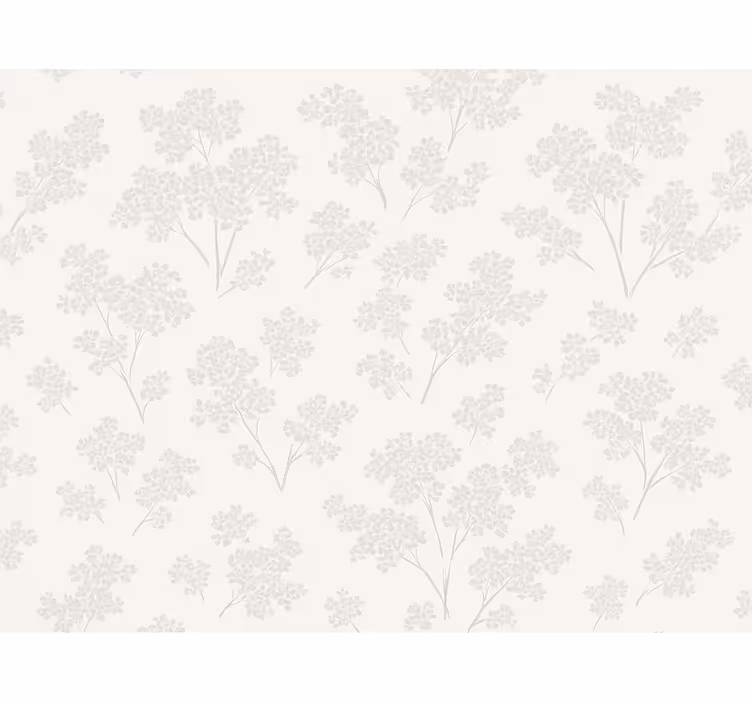 Papel pintado dormitorio matrimonio flores blancas simples - TenVinilo