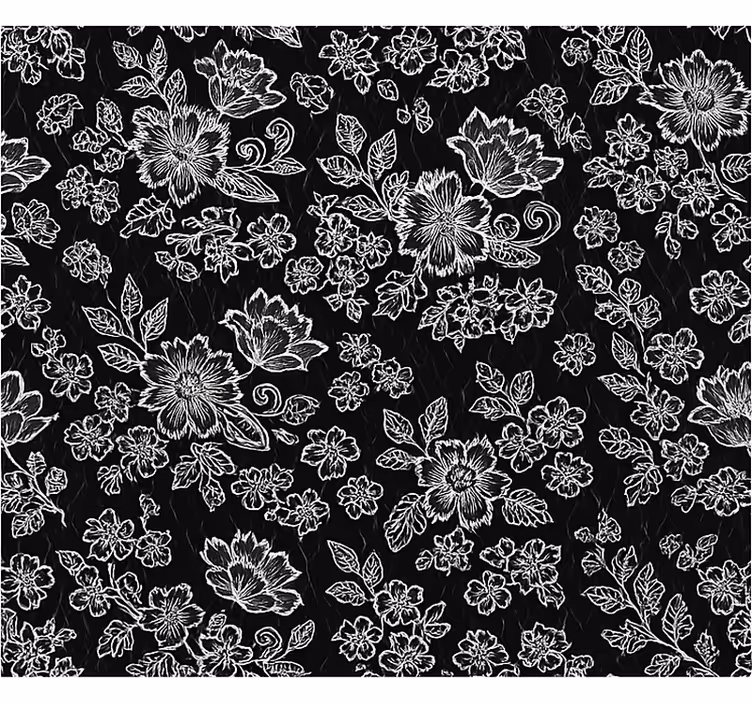 Papel pintado dormitorio matrimonio diseño floral oscuro - TenVinilo