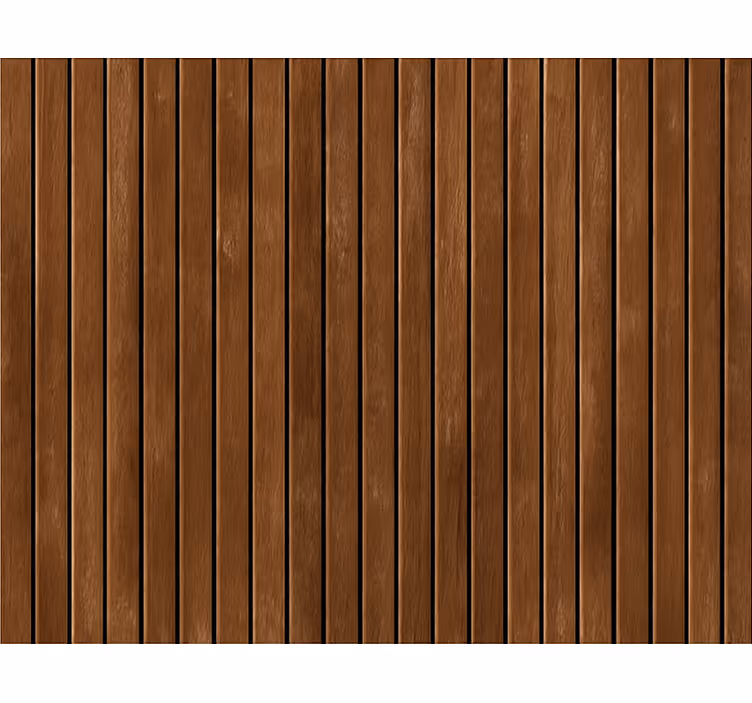 Papel pintado salón tablones de madera marrón oscuro - TenVinilo