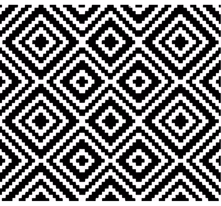 Papel pintado salón diseño cuadrado blanco y negro - TenVinilo