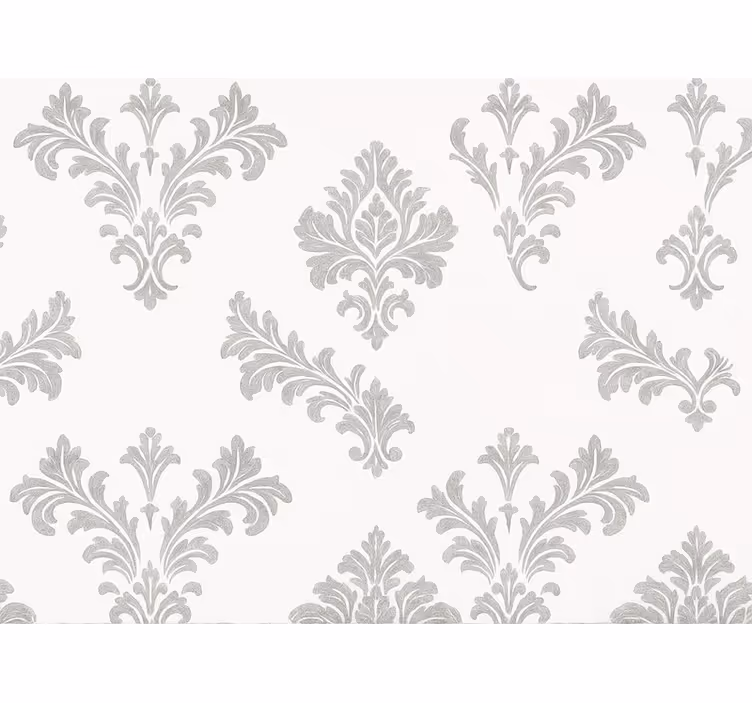Papel pintado dormitorio matrimonio diseño plateado metálico - TenVinilo