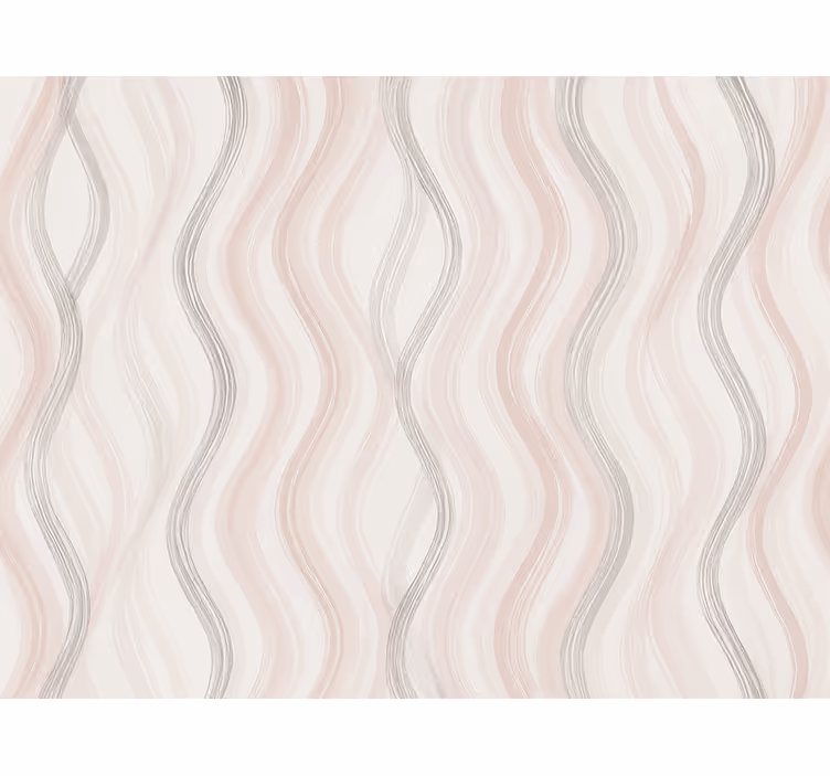Papel pintado infantil líneas acuareladas gris y rosa - TenVinilo