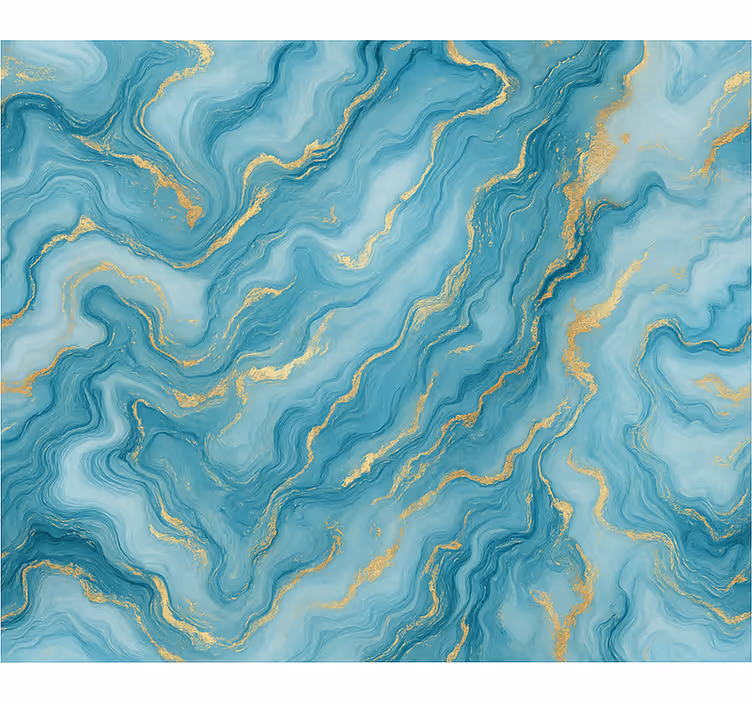 Papel pintado dormitorio matrimonio mármol azul claro - TenVinilo