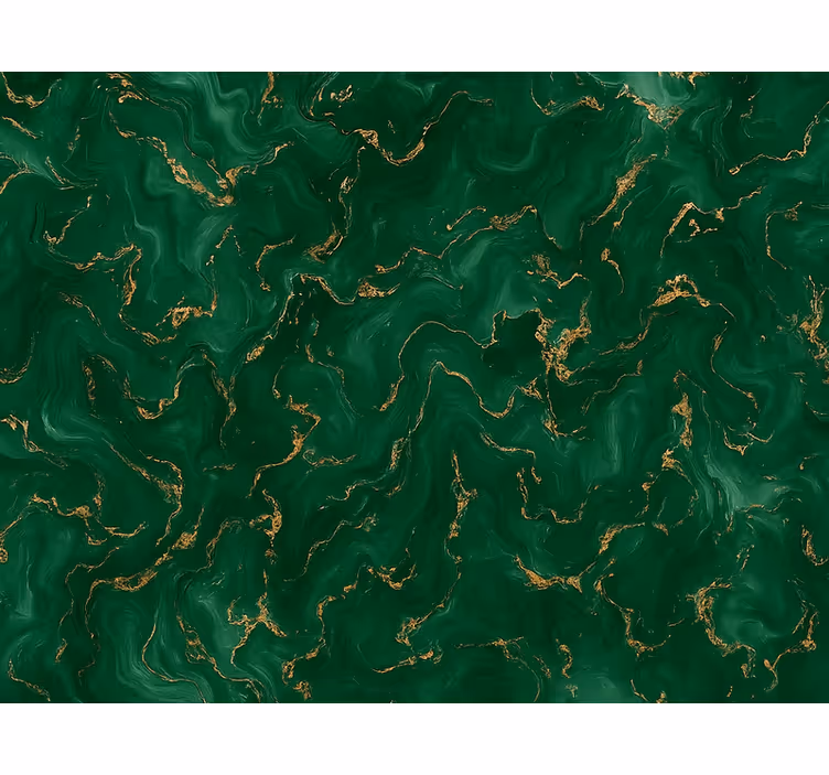 Papel pintado dormitorio matrimonio verde esmeralda con mármol - TenVinilo