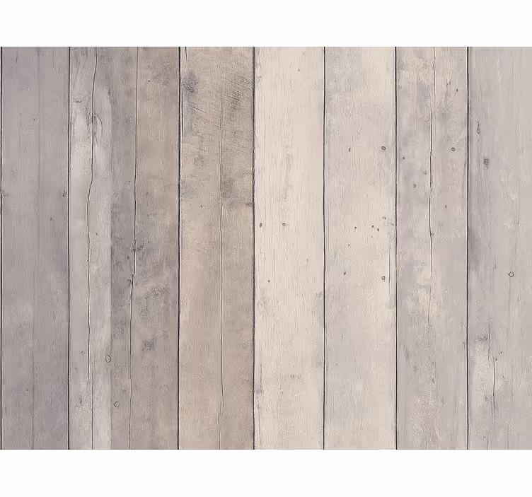 Papel pintado salón efecto panel de madera lavada - TenVinilo