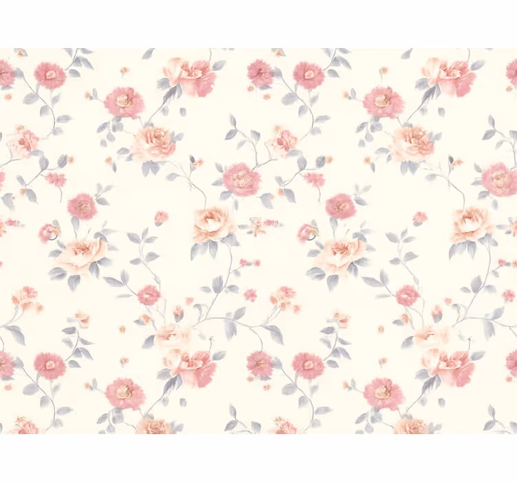 Papel pintado dormitorio matrimonio estampado floral - TenVinilo