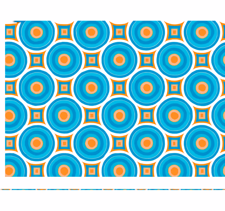 Papel pintado salón círculos azules abstractos repetitivos - TenVinilo