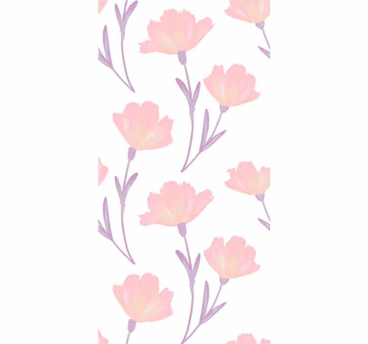 Papel pintado flores tema de flores suaves - TenVinilo