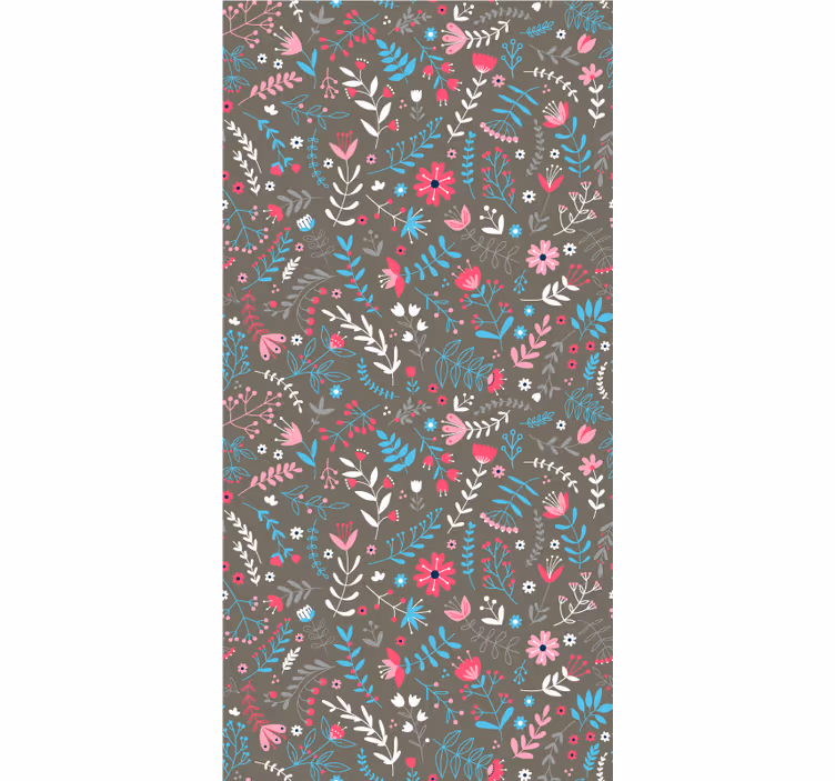 Papel pintado floral estampado floral colorido - TenVinilo