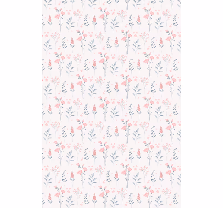 Papel pintado floral flores de cerezo rosa - TenVinilo