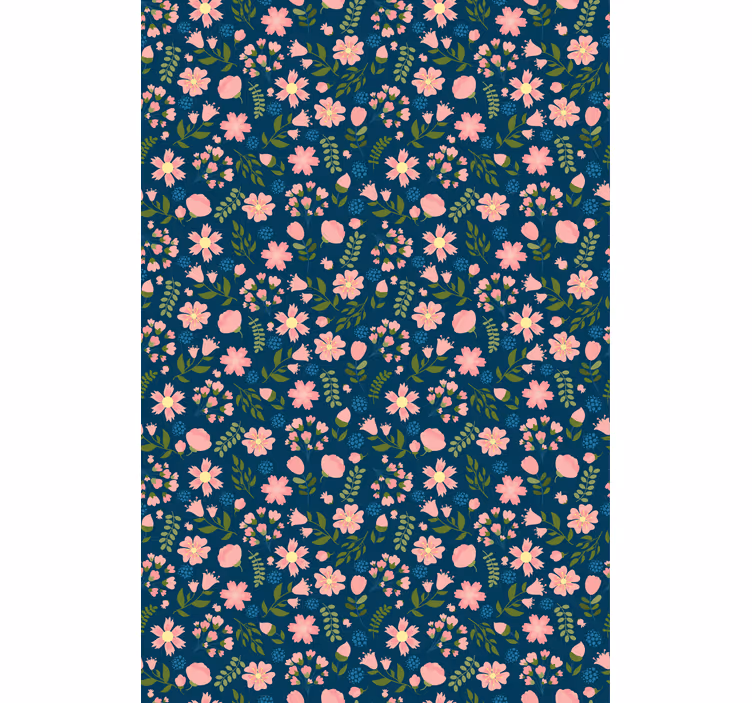 Papel pintado floral flowerprint 'floflo' azul - TenVinilo
